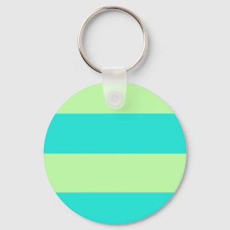 Classic Striped Pattern in Shades of Green Key Ring