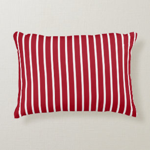 Classic Stripes Red and White Decorative Cushion