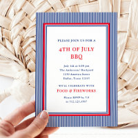 Classic Stripes | Red White Blue 4th of July Party