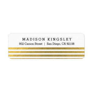 Classic Stripes Return Address Label