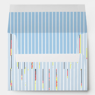 Classic Stripes White - Baby Blue Envelope