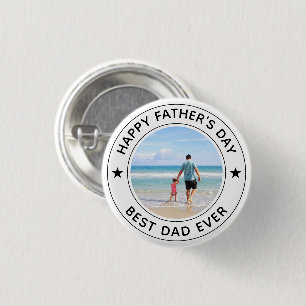Classic Style Fathers Day White Stylish 3 Cm Round Badge