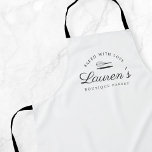 Classic Style Home Bakery Logo<br><div class="desc">Custom-designed bakery apron featuring classic style bakery logo with modern black and white design.</div>