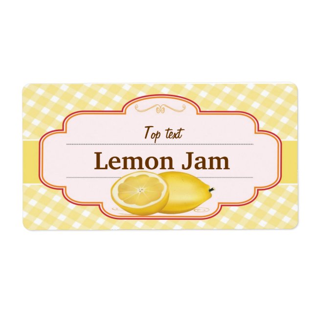 Classic Style Jam Jelly Traditional Lemon Jam (Front)