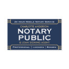 Classic Style Mobile Notary Public ID Navy Gold