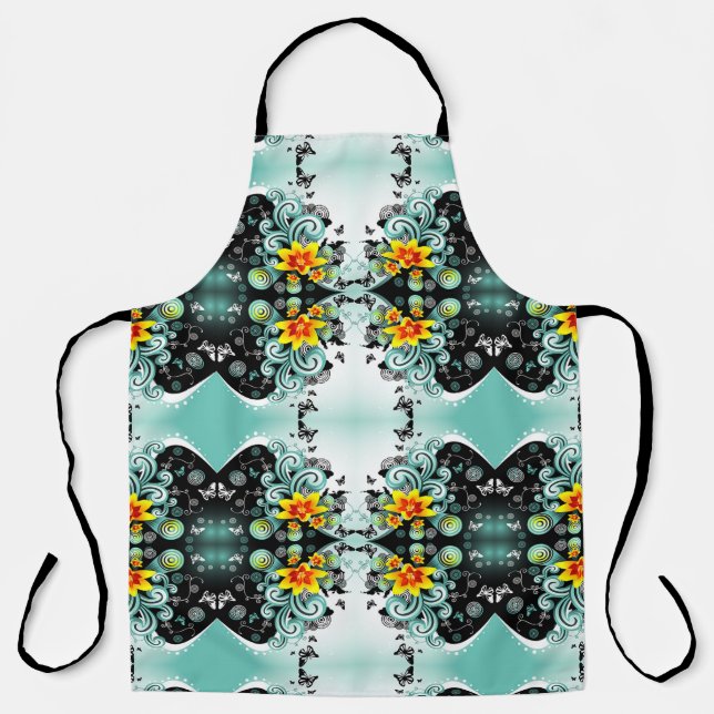 Classic Styles Flowers All-Over Print Apron (Front)
