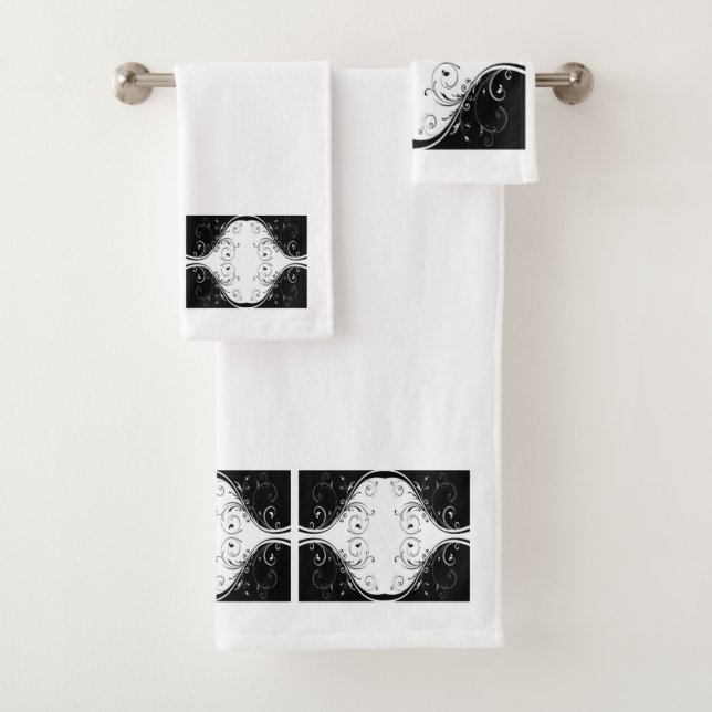 Classic Styles Scrollwork  Bath Towel Set (Insitu)