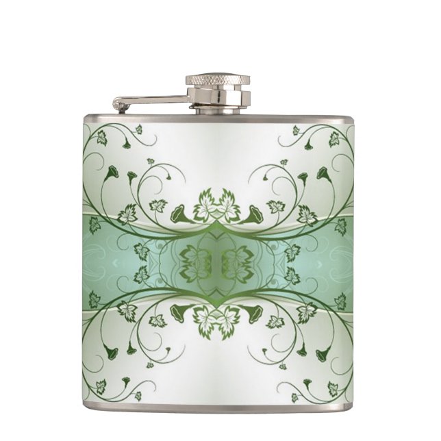 Classic Styles Scrollwork  Hip Flask (Front)