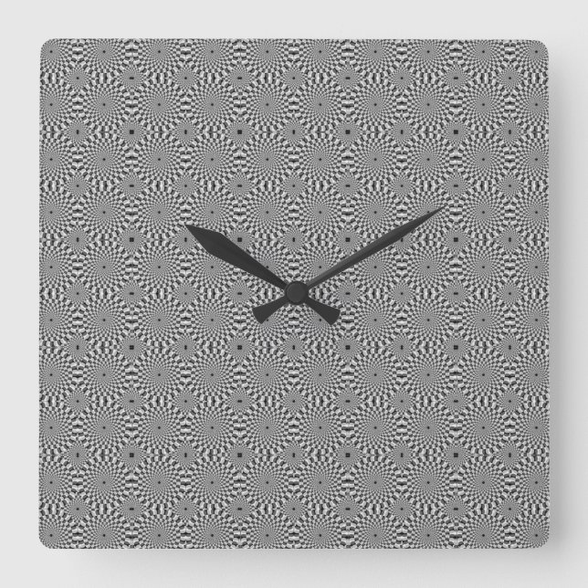 Classic Styles Scrollwork Square Wall Clock (Front)