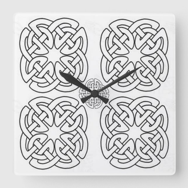 Classic Styles Scrollwork Square Wall Clock (Front)