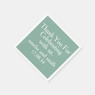 CLASSIC STYLISH ELEGANT CUSTOMIZED NAME WEDDING NAPKIN
