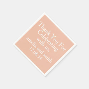 CLASSIC STYLISH ELEGANT CUSTOMIZED NAME WEDDING NAPKIN
