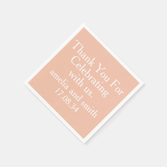 CLASSIC STYLISH ELEGANT CUSTOMIZED NAME WEDDING NAPKIN (Corner)