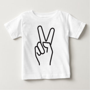 classic stylized victory sign baby T-Shirt