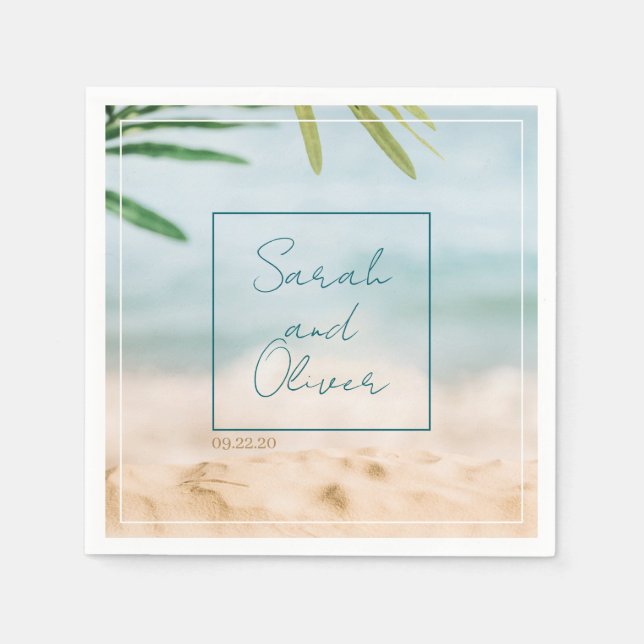 Classic summer Wedding Napkin (Front)