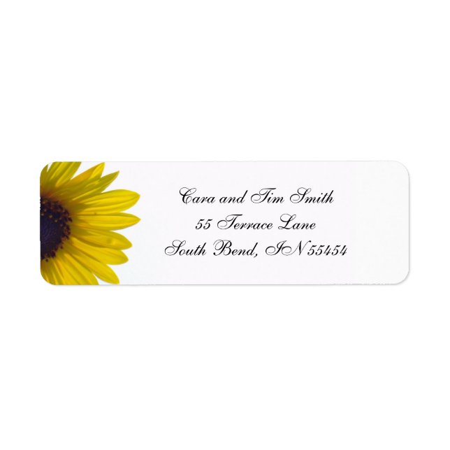 Classic Sunflower Return Address Labels (Front)