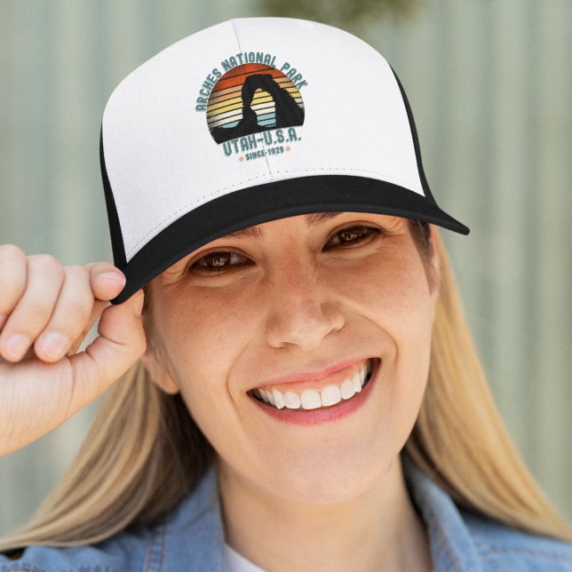 Classic Sunset over Arches Park, Utah Trucker Hat (Creator Uploaded)