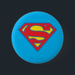 Classic Supergirl Logo with Blue Outline 6 Cm Round Badge<br><div class="desc">Supergirl | Check out this classic Supergirl S-Shield in red and yellow,  outlined in blue!</div>