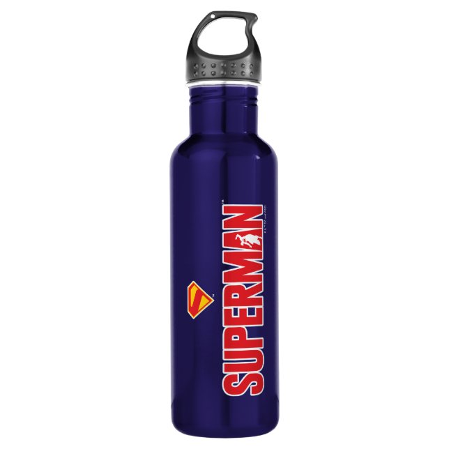 Classic Superman Bold Logo 710 Ml Water Bottle (Front)