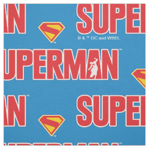 Classic Superman Bold Logo Fabric
