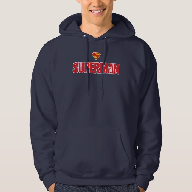 Classic Superman Bold Logo Hoodie (Front)