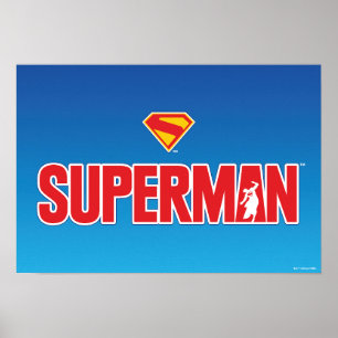 Classic Superman Bold Logo Poster