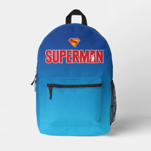 Classic Superman Bold Logo Printed Backpack