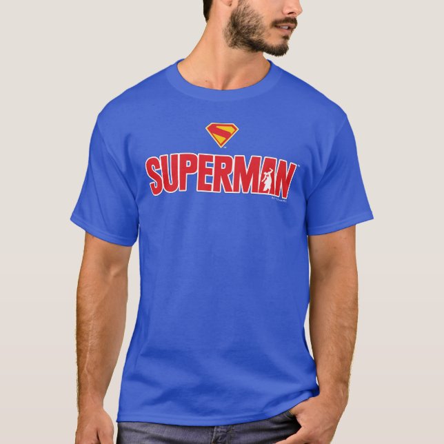 Classic Superman Bold Logo T-Shirt (Front)