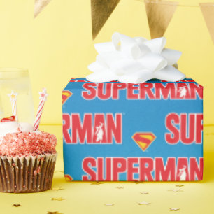 Classic Superman Bold Logo Wrapping Paper
