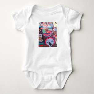 Classic Surf Sticker Baby Bodysuit