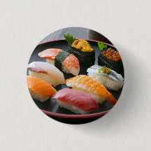 Classic Sushi Circle – Premium Button Badge by SUS