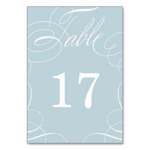 Classic Swash Wedding Table Number Card