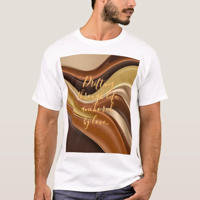 Classic t-shirt in stylish abstract graphic (Front)