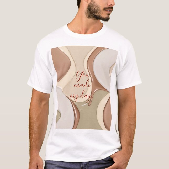 Classic t-shirt in stylish abstract graphic (Front)