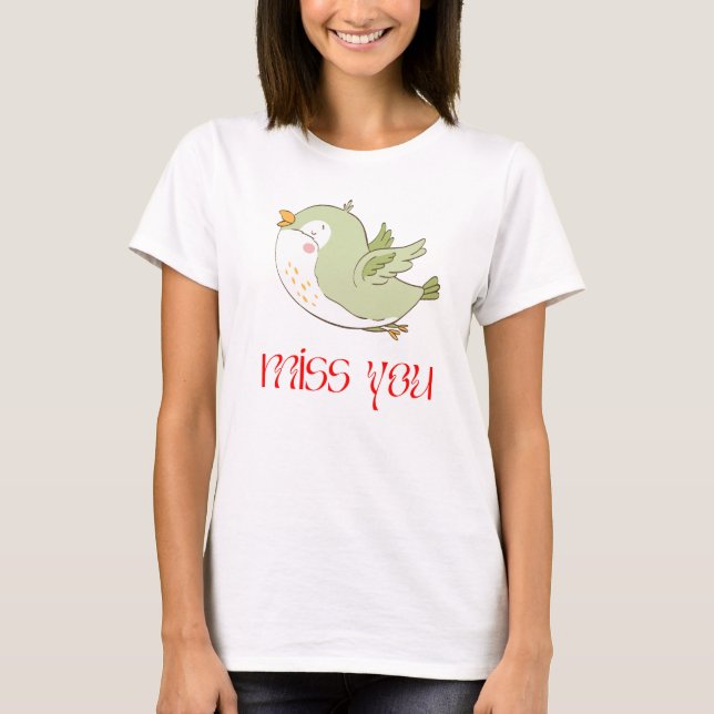 Classic T-shirt with cute Bird Design (Front)