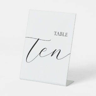 Classic Table Number 10 Pedestal Sign