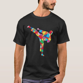 Classic Taekwondo Kick Martial Arts Kids Men Boys T-Shirt
