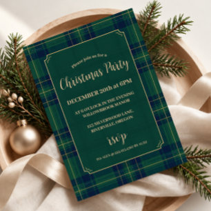 Classic Tartan Christmas Party Invitation