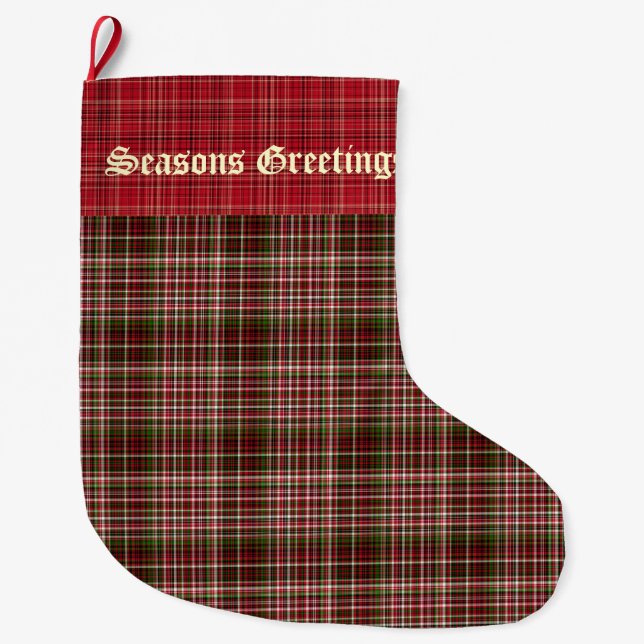 Classic Tartan Large Christmas Stocking (Front)