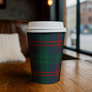 Classic Tartan Navy Plaid Preppy  Paper Cups