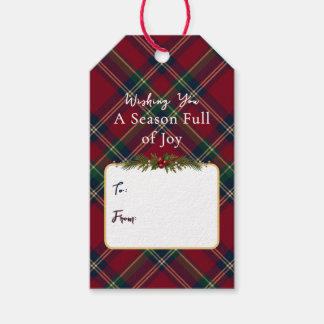 Classic Tartan Plaid Christmas Gift Tags
