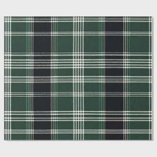 Classic Tartan Plaid Green Simple Pattern Holiday Wrapping Paper