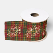 Classic Tartan Plaid Merry Christmas Holiday