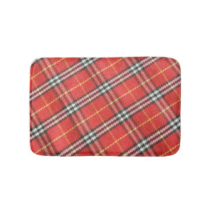 Classic Tartan Texture Background Bath Mat