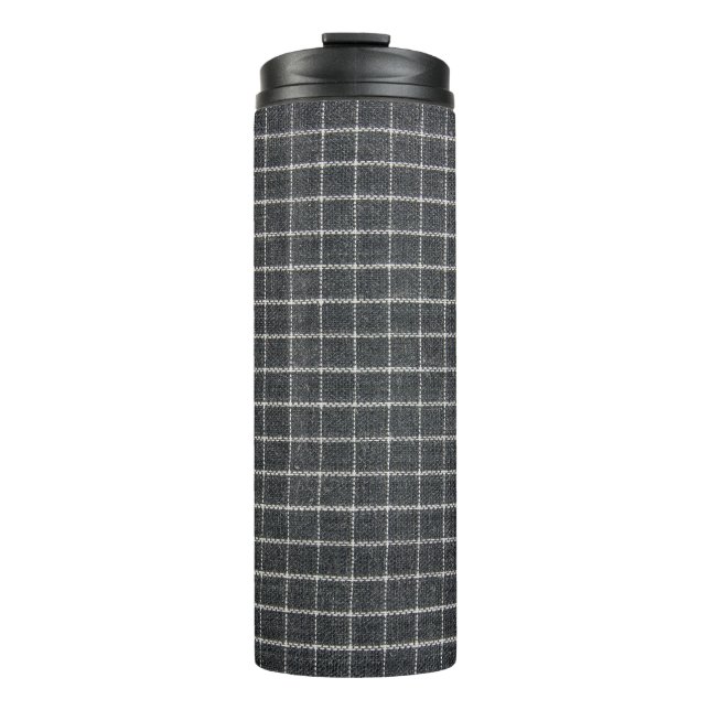 Classic Tartan Texture Design Thermal Tumbler (Front)