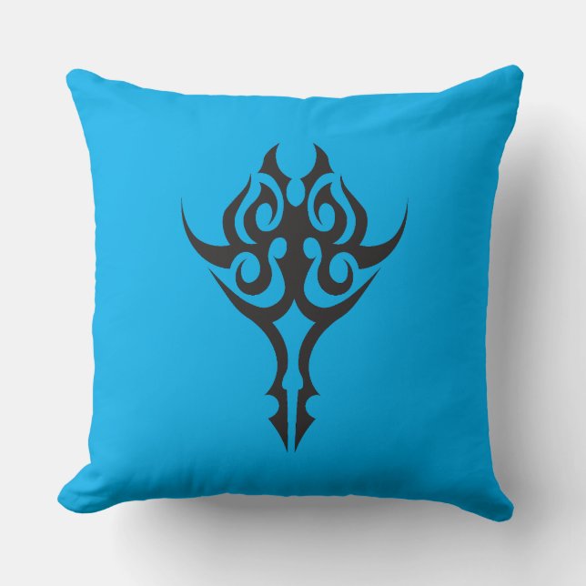 Classic Tattoo Inspired Line Art Design Cushion (Front)