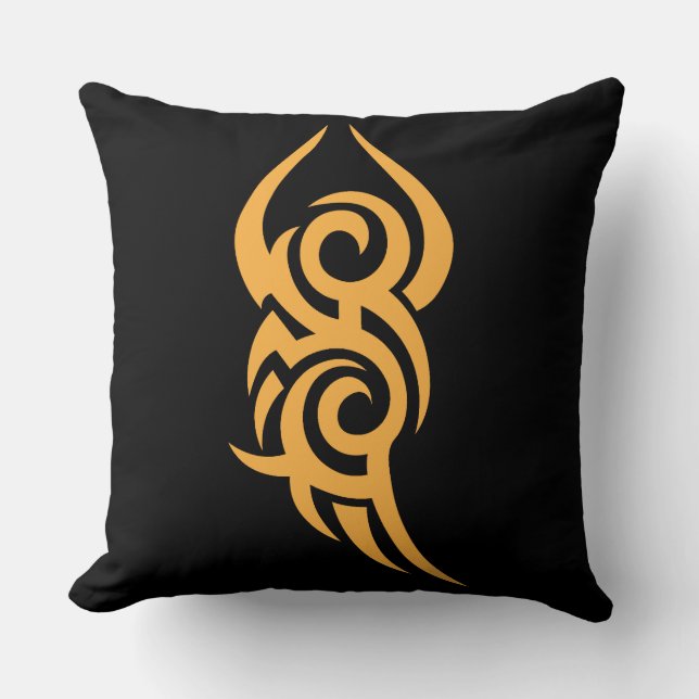 Classic Tattoo Inspired Line Art Design Cushion (Front)