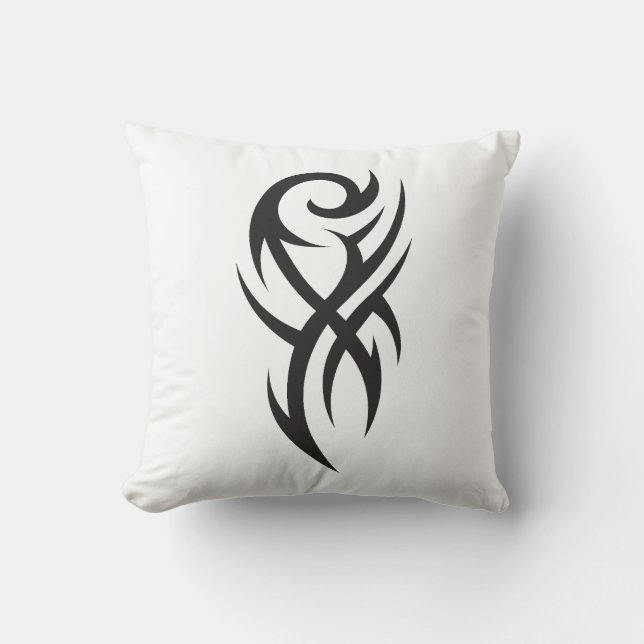 Classic Tattoo Inspired Line Art Design Cushion (Front)