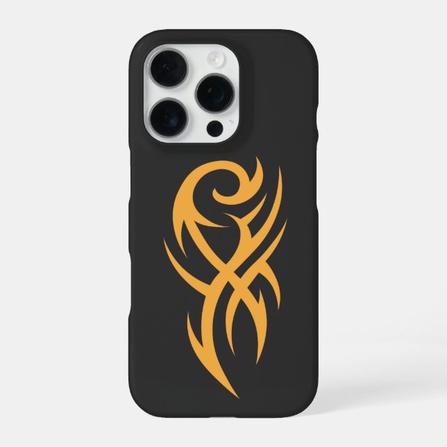 Classic Tattoo Inspired Line Art Design iPhone Case (Back)