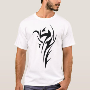 Classic Tattoo Inspired Line Art Design T-Shirt